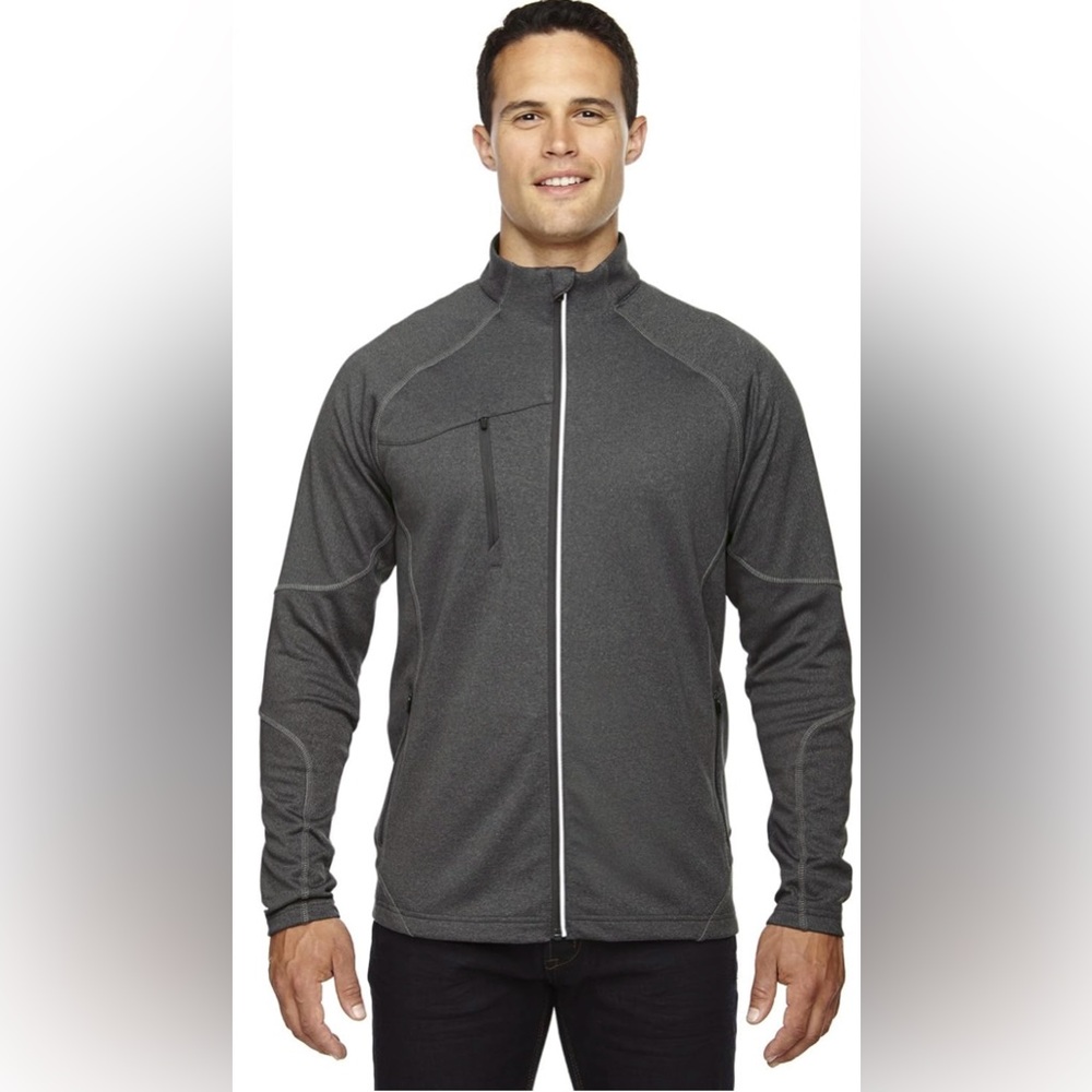North End Men's Grey Gravity long sleeve Performance Fleece Jacket Size M